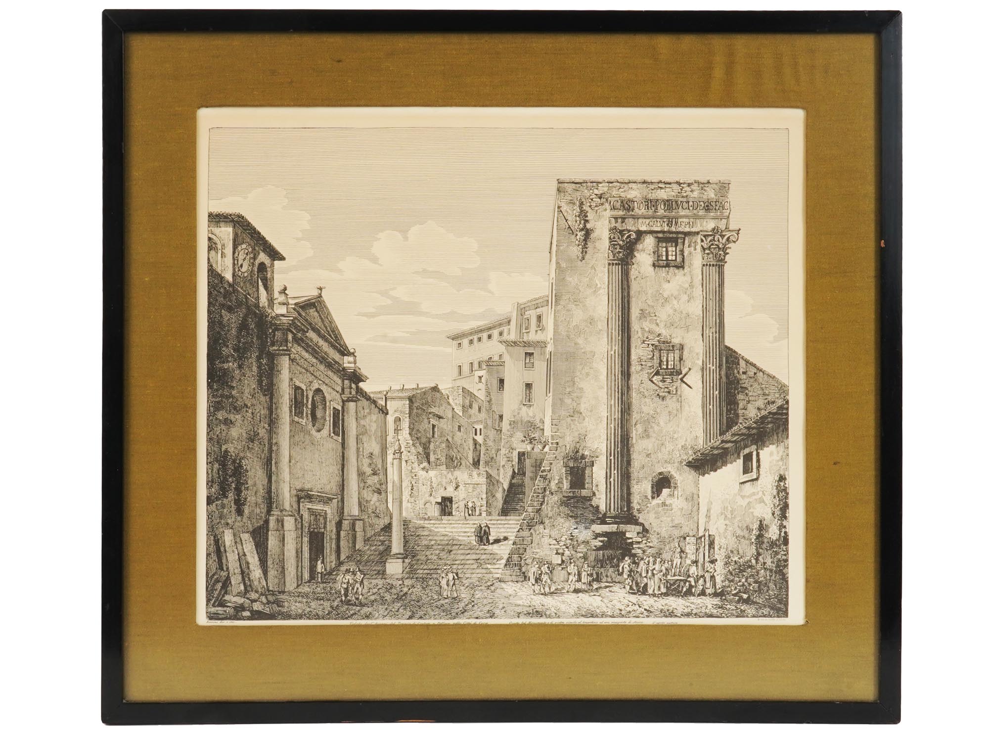 ITALIAN ARCHITECTURAL ETCHING AFTER L ROSSINI PIC-0